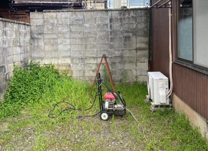 豊岡市　K様　ブロック塀のクリーニング